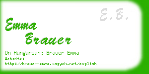 emma brauer business card